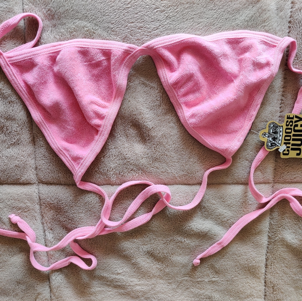 Juicy Couture terry cloth bathing suit top M